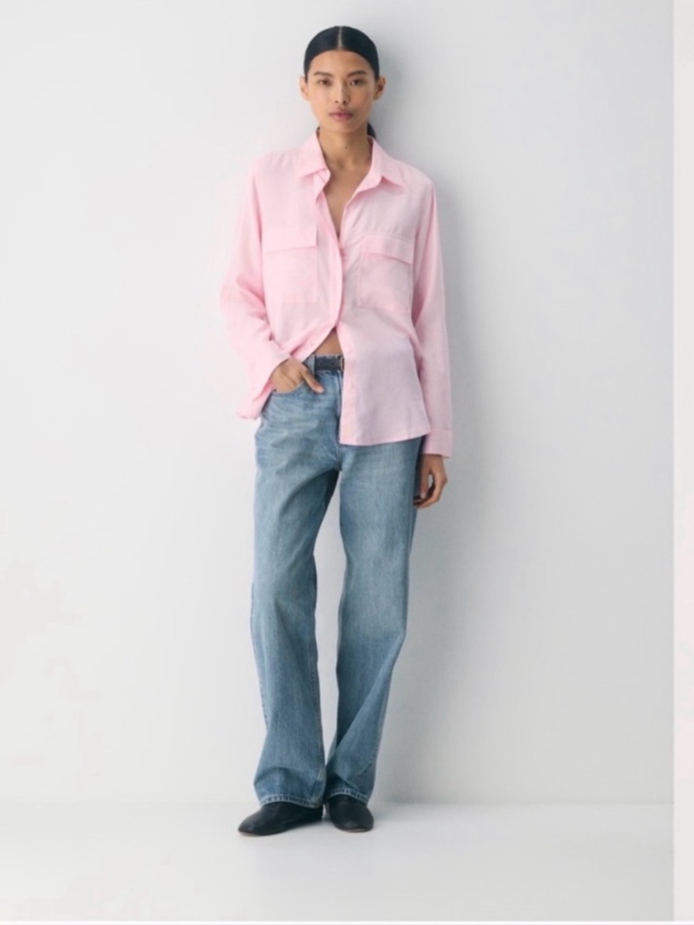 Babaton Blue Stripped Button Down
